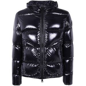 HERNO Men's High Shine Hooded Down Jacket Men BLACK Outerwear